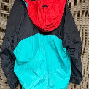 Vintage Woolrich Teal, Red and Black Windbreaker